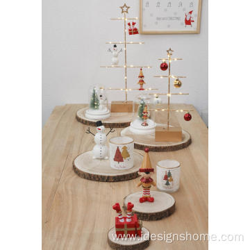 Christmas Decor Glass Display Snowman Dome LED Lights